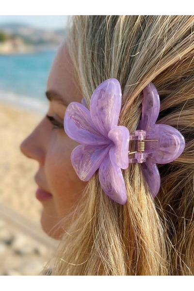 ADeN Accessories & Punch 2'li Lotus Çiçek Mandal Toka Seti - Yazlık Canlı Ren...