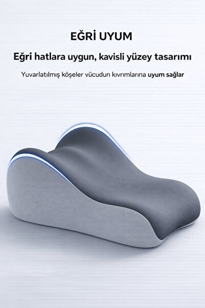 NO BRAND VISCORA Üçgen Pozisyon Yastığı İlişki ve Dinlenme Pozisyon Desteği 3D Ergonomik Visco 23x50x40