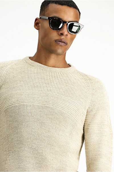 Kiğılı Pulover din tricotaje cu model, cu decolteu rotund, cu croiala normală