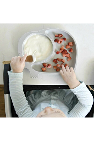 Go İthalat Cute Elephant Model Patterned Food Baby Food Container and Plate w...