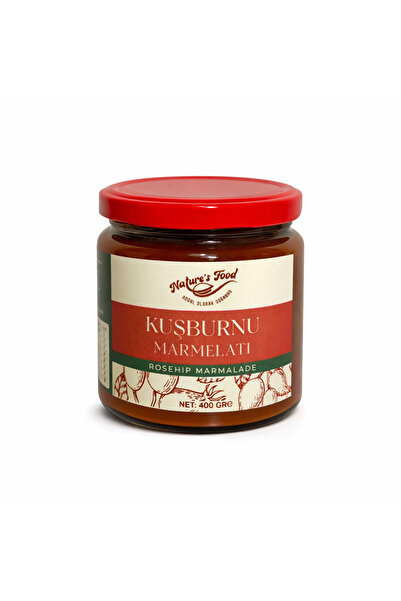 NATURES FOOD Şekersiz Kuşburnu Marmelatı 400g | %100 Doğal Katkısız | C Vitam...