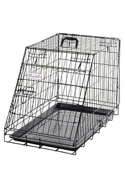 Mercaton Cușcă pentru câini, Metal, Plastic, cu mâner de transport, Pliabilă,...