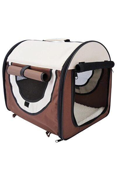 Mercaton Geantă de transport pentru transportul câinilor/pisicilor, maro și b...