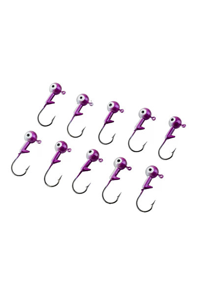 Genel Markalar Jighead - Zoka - Kurşunlu Olta İğnesi - (XH-A 02) - Mor Beyaz ...