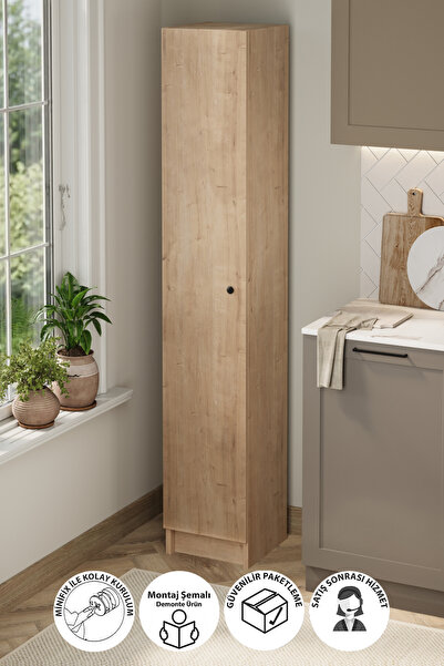 Bofigo Kapaklı 5 Bölmeli Çok Amaçlı Dolap Çok Amaçlı Mutfak Dolabı Banyo Dola...