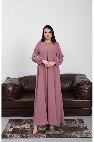 Neways 6482-Ön Single Pleated Kr Crepe Lbi̇se Dusty Rose