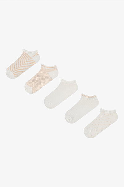 Penti 5 Pairs of Seamless Cotton Patterned Booties Socks