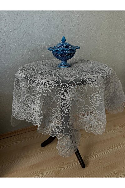 ESAS ALIŞVERİŞ Tulle Laced Fiskos Tablecloth - Dowry Design