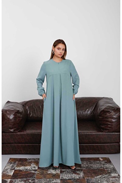 Neways 6482-برلين فستان مطوي أخضر نعناعي