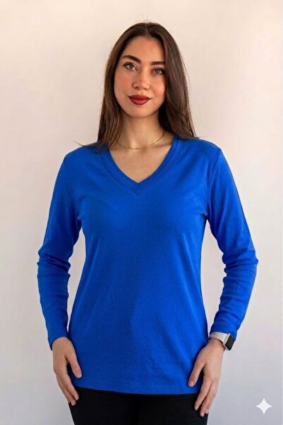 QYA Clothing ΒΑΣΙΚΟ ΜΑΚΡΥΜΑΝΙΚΟ ΜΑΚΡΥΜΑΝΙΚΟ ΜΠΛΟΥΖΑ 100% ΒΑΜΒΑΚΙ