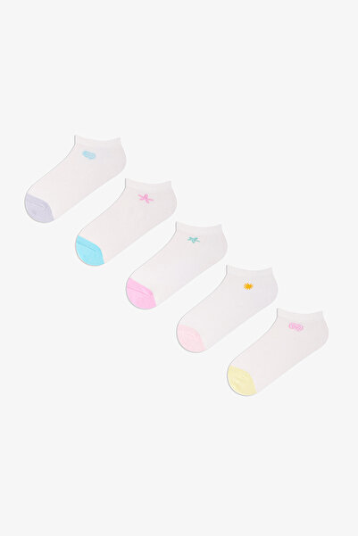 Penti 5 Pairs of Cotton Embroidered Socks