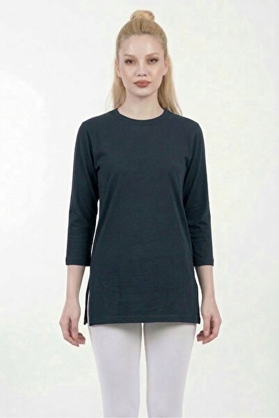 MC Company Kadın Pamuklu Süprem Kumaş Bisiklet Yaka Regular Fit Truvakar Kol ...