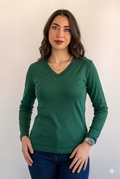 QYA Clothing Basic Wide Fit 100% Cotton Long Sleeve T-Shirt