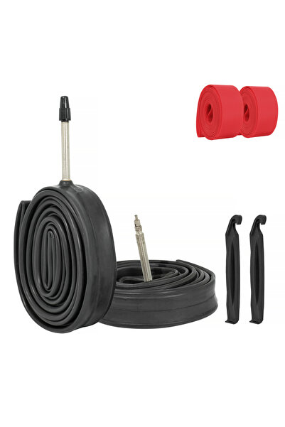 Choice قطعتان من أنبوب داخلي خفيف الوزن للدراجة مقاس 700x25c أنبوب داخلي للدر...