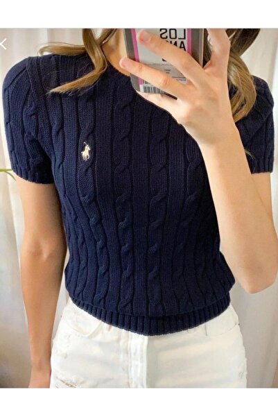 zere butik KISA KOLLU TRİKO KAZAK BLUZ