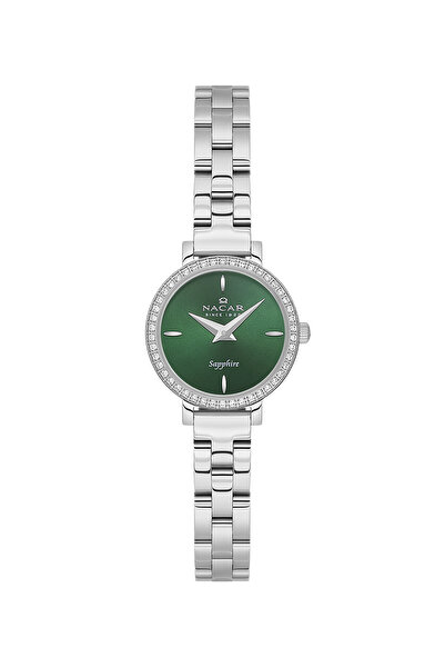 Nacar Sapphire Glass Silver - Green Women's Watch Nc08-39890196-Anms