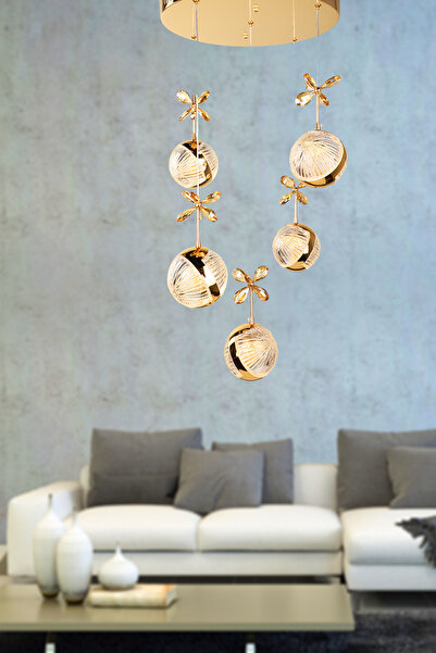 Begüsa Volt 5.Li Avize Gold Kaplama