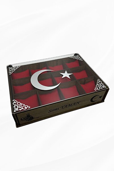 Yaman Hediyelik Ahşap Kişiye Özel Yastıklı Saat Kutusu, Aksesuar Kutusu, Kişi...