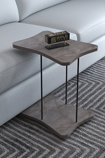 GOLDFALEZ Yan Sehpa Tekerlekli Servis Sehpası Hnd Gordion