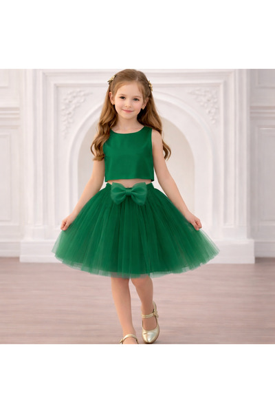 NSMLİFE Fusta tutu pentru fete cu cataramă în față