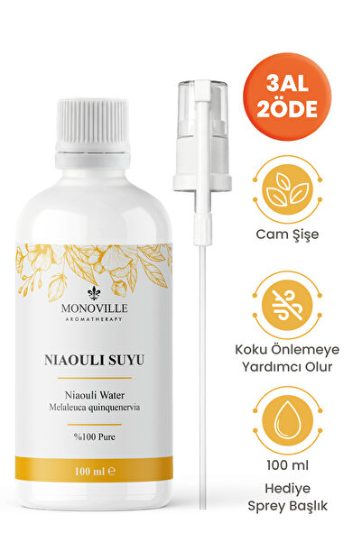 Monoville Nioli Suyu Cilt Toniği Ve Çamaşır Spreyi %100 Doğal 100 ml (Niaouli...