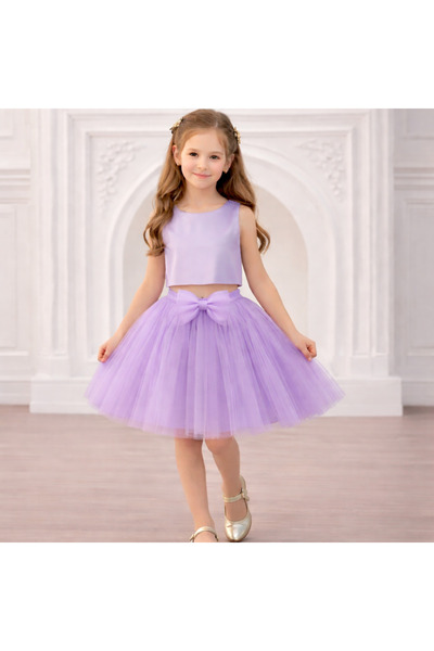 NSMLİFE Fusta tutu pentru fete cu cataramă în față