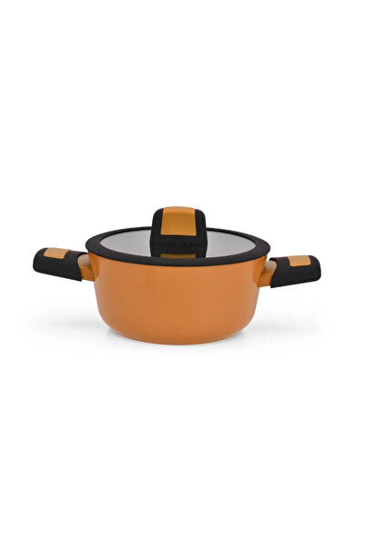 Fissman Тенджера Fissman-BOOM с капак, алуминий, 20x10 см, 2.6 л, оранжева