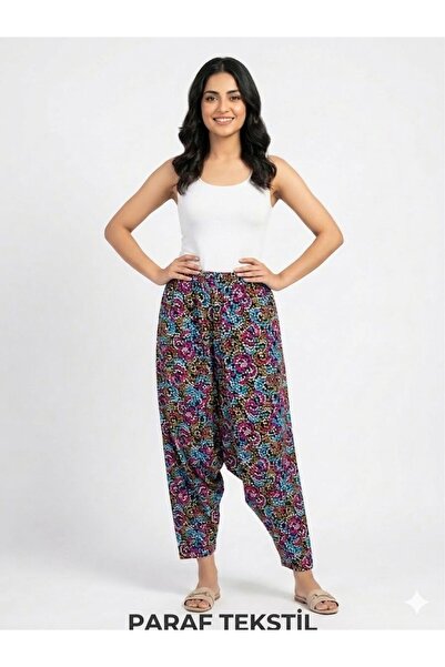 PARAF TEKSTİL Women's Over-The-Top Mesh Comfortable Fit Village Baggy Pants w...