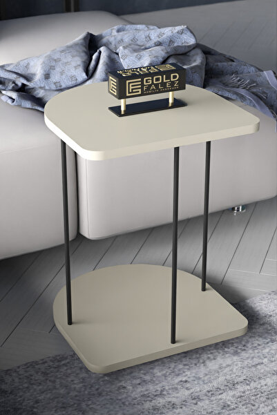 GOLDFALEZ Yan Sehpa Tekerlekli Servis Sehpası Hnd Oval Bendir