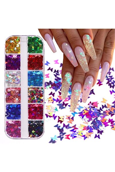 POP Beauty Tırnak Süsleme Pul Seti Kelebek Desenli TYC00476370148