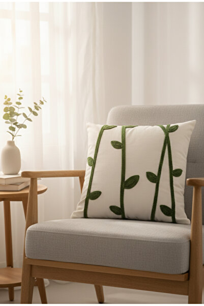 Rolivs وسادة زخرفية من بوتانيكال بانش – وسادة زخرفية مصنوعة يدويًا بنمط غصن أ...