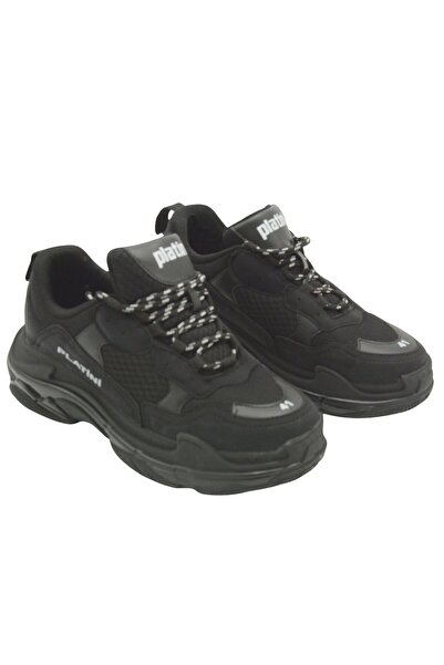 BGL Men's Black Thick Sole Chunky Sneakers Casual Sports Shoes