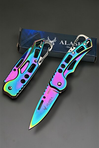 Keskin Adam SDR-3X 15.5 CM Gökkuşağı Rainbow Kamp Outdoor Paslanmaz Çelik Min...