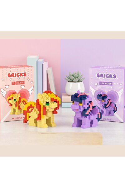 DEK BRICKS Pony Figür Seti 2’li – Twilight Sparkle & Sunset Shimmer Yapı Blok...
