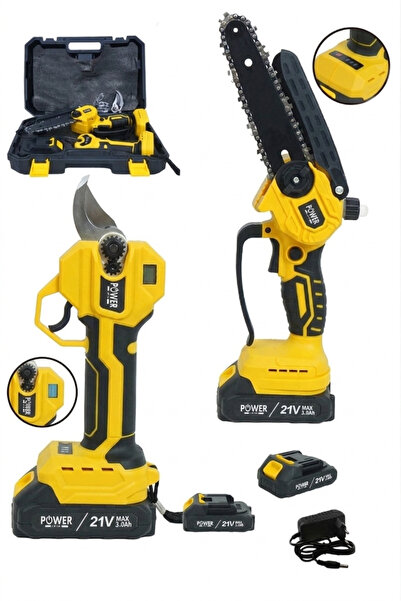 POWER BLACK PROFESYONEL 2'Lİ SET 40 MM DİJİTAL GÖSTERGELİ BAĞ MAKASI+OTOMATİK...