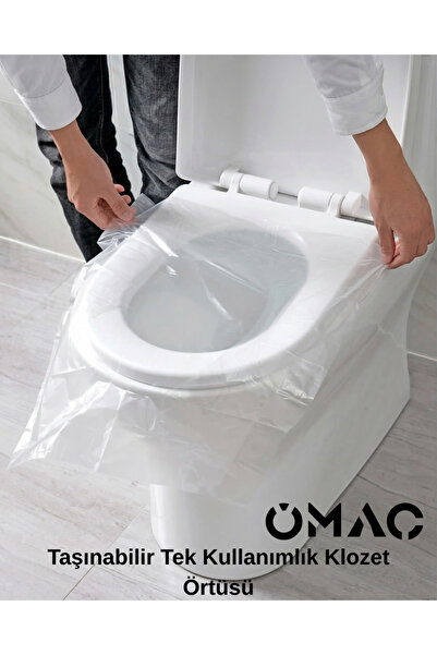 OMAC 5 Adet Taşınabilir Tek Kullanımlık Tuvalet Koltuğu Su Geçirmez Tuvalet K...