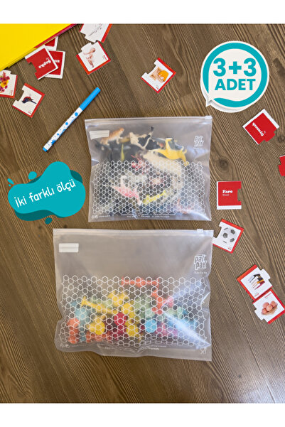 PALPAK 2 Boy Çok Amaçlı Kullanılabilir Fermuarlı Poşet 31x26/ 24.4x21 Cm - 3 ...