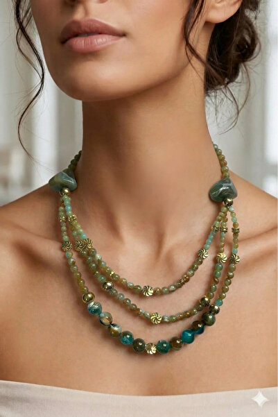 PETEK AKSESUAR AKRİLİK BONCUK TARZ KOLYE