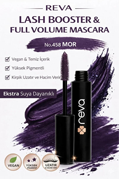 REVA Lash Booster & Full Volume Color Maskara Prune-Tam Hacim & Uzatan Renkli...