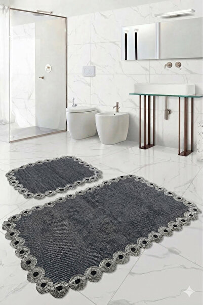 Bonny Home Gülruba Cornered Anthracite Dowry Box, Set of Lace of 2, Set of Ba...