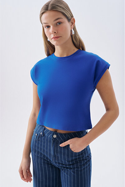 Mudo تي شيرت بأكمام قصيرة وياقة دائرية