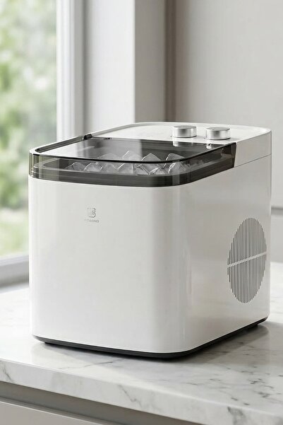 MO DOU Tezgah Üstü Buz Makinesi 16KG Günlük Kapasite Otomatik Buz Yapma Makin...