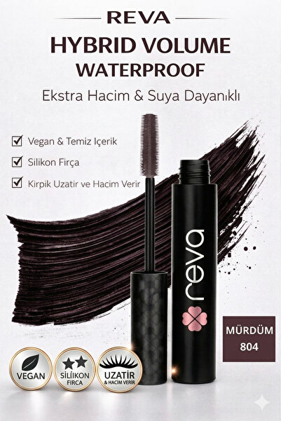 REVA Hacim Veren Hibrit Maskara - Hybrid Volume Mascara Prune - No: 804 - Veg...