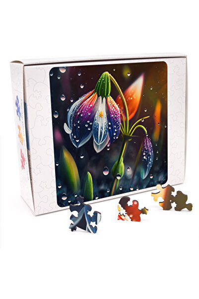 WoodMix Puzzles Puzzle de Lemn cu Flori - Ghiocel