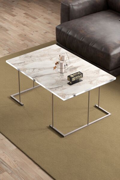 GOLDFALEZ Orta Sehpa Solo Gümüş Efes