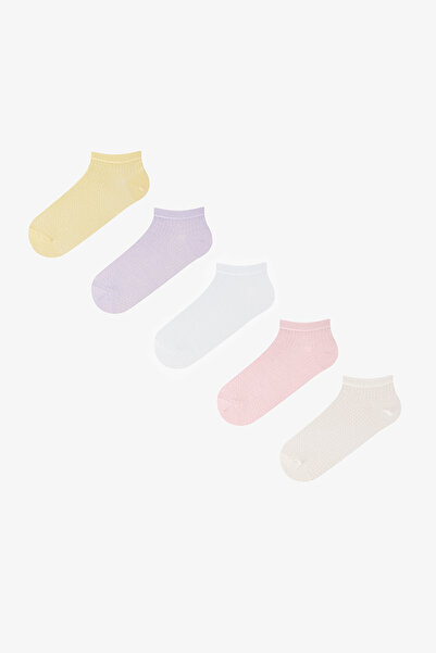 Penti 5 Pairs of Cotton Colorful Jacquard Booties Socks