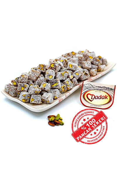 Dadak Lokum ve Kuruyemiş 2 كجم حلقوم تركي صغير - محمص مزدوج وفستق