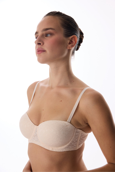 Penti Бежевий бюстгальтер з мереживом Bloom Lace