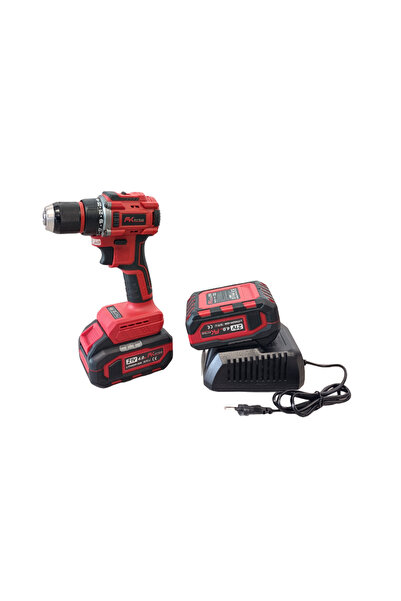 FK Friko 21V 4.0AH Kömürsüz Motor Şarjlı Matkap Vidalama 2 Bataryalı Çantalı Set