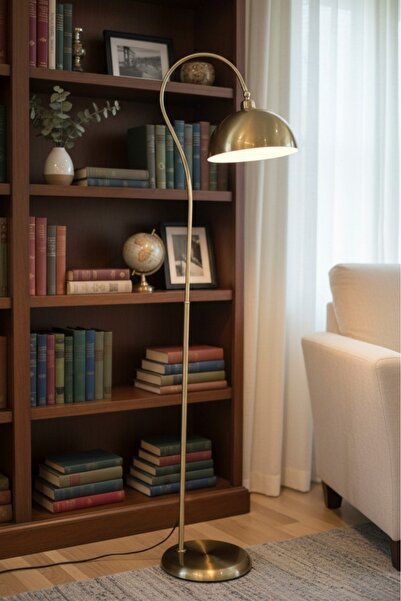 Bamyum Eskitme Renk Lambader Modern Dekoratif Metal Oturma Odası Çalışma Odas...